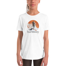 Load image into Gallery viewer, Harmony: Love Gratitude &amp; Abundance Youth Short Sleeve T-Shirt
